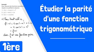 Comment étudier la parité dune fonction trigonométrique [upl. by Nahama]