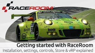 Getting started with RaceRoom Installation settings controls Store amp vRP explained [upl. by Seilenna]