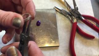 How to make a bezel and set a cabochon  Part one [upl. by Cornelius979]