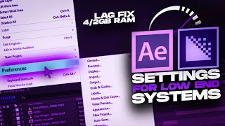 Best After effects  Media encoder settings for Low end Pcs  Lag fix for AE 24gb ram systems  4 [upl. by Turpin987]