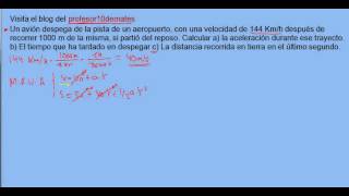 Ejercicio 06 MRUA problema resuelto parte 1 [upl. by Graeme688]