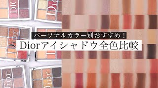 【全色比較】ディオールのバックステージアイシャドウ徹底レビュー【イエベブルベ】 [upl. by Dacia]