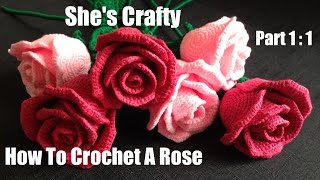 How To Crochet A Rose Easy Crochet lessons to crochet flowers part 11 [upl. by Htebasil680]