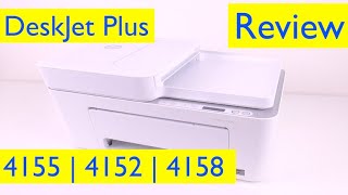 HP DeskJet Plus 4155  4152  4158 Allinone Wireless Printer Review [upl. by Aiclid334]