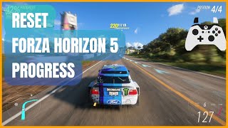 QUICK TIP How To Reset Forza Horizon 5 Progress To Go Back To The Very Beginning Xbox Series XS [upl. by Latsryc630]