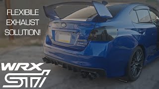 WRX STI Universal Valved Muffler Install  Demo [upl. by Alemaj]