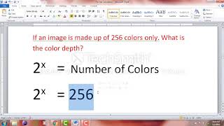 Calculating Bitmap Image Size And Color Depth [upl. by Arihat385]