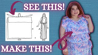 SEW THIS No Pattern Needed Greek Chiton Inspired Dress [upl. by Cavil]