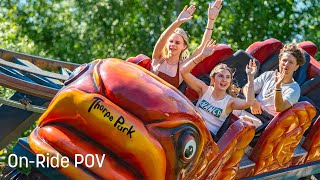 Flying Fish at Thorpe Park  POV  Front Row  4K  2023 [upl. by Eniamat43]