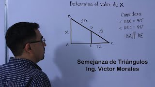 Triángulos semejantes ejercicio 1 [upl. by Sundstrom]