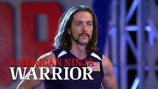 Isaac Caldiero at Stage 3 of American Ninja Warrior USA vs The World 2015  American Ninja Warrior [upl. by Eciryt]