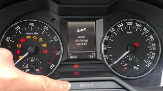 Skoda Octavia 3  Reset Oil Change Message how to [upl. by Loughlin]