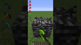 Bedrock Challenge vs Testing Pickaxe shorts meme minecraft [upl. by Ahsakal]