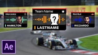 FREE Custom F1 Team Radio Graphics AE Project  Tutorial [upl. by Tresa294]