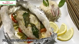 FILETE DE PESCADO EMPAPELADO DELICIOSA RECETA [upl. by Cherilynn]