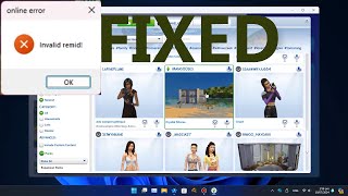 The Sims 4 invalid remid error [upl. by Nickles]