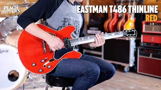 No TalkingJust Tones  Eastman T486  Thinline  Red [upl. by Mattie199]