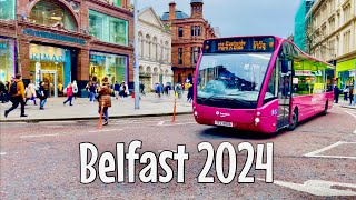 Belfast The Capital of Northern Ireland November 2024 4k Walking tour of Belfast city centre [upl. by Ynattib]