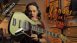 Fender Amercian Elite Jazz Bass V  Soundcheck [upl. by Chas801]