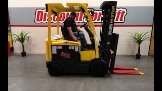 HYSTER E60XN 6000 lb Electric 099S Forklift For Sale [upl. by Nylorak]