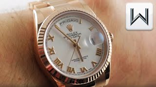 Rolex DayDate 36 Everose 118235 Luxury Watch Review [upl. by Siegfried]