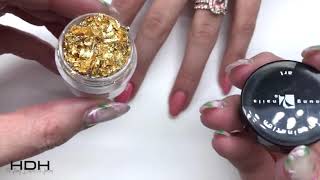 Loose Gold Leaf on Nails [upl. by Karrah]