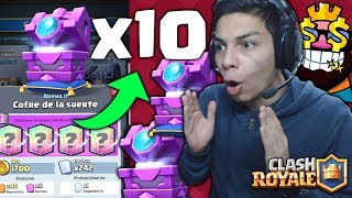 ¡ABRIENDO 10 COFRES DE LA SUERTE ¡LEGENDARIA ASEGURADA  Clash Royale [upl. by Uri802]