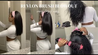 using the revlon one step hair dryer brush  easy at home blow out [upl. by Bail]