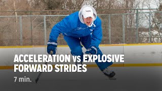 Acceleration vs Explosive Forward Strides  iTrain Hockey [upl. by Bax999]