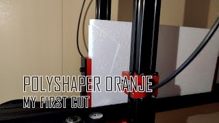 MY FIRST CUT WITH THE POLYSHAPER ORANJE HOT WIRE POLYSTYRENE CUTTING MACHINE [upl. by Acemaj]