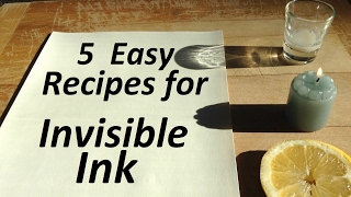 5 Easy Recipes for Invisible Ink 📝 [upl. by Domini]