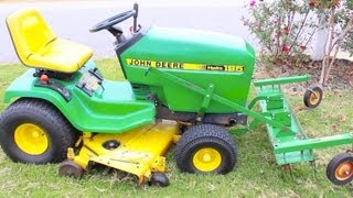 HOW TO DETHATCH YOUR LAWN JOHN DEERE DE THATCHER RAKE FOR GRASS [upl. by Ainafets]