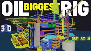 Berkut Worlds Largest Oil Rig  Arkutan Dagi  3D Animation [upl. by Brynn]