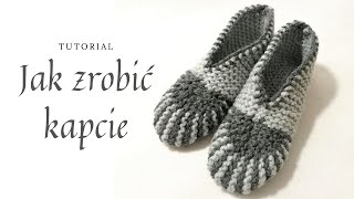 Kapcie robione na drutach 🧶 [upl. by Ahsenahs]