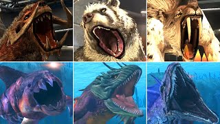 ALL CENOZOIC amp ALL AQUATIC ATTACK ANIMATION  Jurassic World The Game [upl. by Williamson]