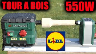 LIDL Tour à bois PARKSIDE PDM 600 B2 lathe Holz drechselmaschine tornio per legno Tokarka do drewna [upl. by Nysila]