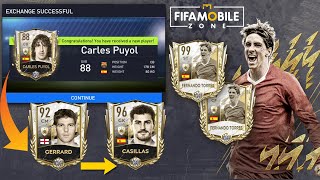 ICON JOURNEY FERNANDO TORRES NATION  ​HOW TO COMPLETE EXCHANGE CARLES PUYOL FIFA 22 MOBILE [upl. by Siekram781]