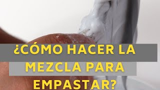 Como preparar la mezcla para empastar paredes interiores [upl. by Nwahsem]