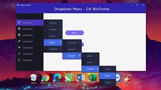 Dropdown Menu  Custom ContextMenuStrip Multilevel  C amp WinForms [upl. by Cozmo]