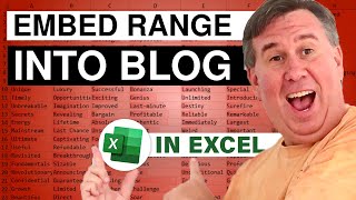 Excel  Embed Excel in a Blog Challenge  Episode 1378 [upl. by Oilut]