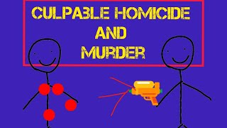 CULPAPBLE HOMICIDE ampMURDER DIFFERENCE BETWEEN CULPABLE HOMICIDE AND MURDERCASE LAWS [upl. by Coh]