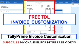 FREE TDL  INVOICE CUSTOMIZATION [upl. by Clevie]