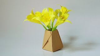 🏺 Origami Vase 🏺 Simple and Easy Zülal AytüreScheele [upl. by Brenna267]