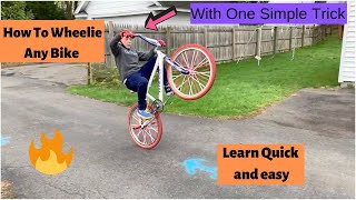 How To Wheelie Any Bike Step By Step [upl. by Trebron]