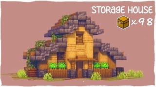 Minecraft How to Build a Storage House  Tutorial [upl. by Richlad]