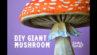 DIY Giant Mushroom Using XPS foam and DIY Texture Paste with Recipe Small Thicket [upl. by Alimat]