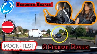 Learner tries turning into a NO ENTRY  6 serious Faults  First Mock Driving Test Isleworth London [upl. by Zat44]