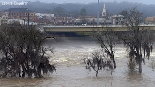 National Weather Service extends Flood Warning for Chattahoochee River near Columbus [upl. by Ahsratan116]