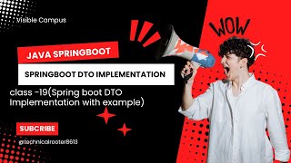 Spring boot beginners Day 19 DTO implementation in Telugu with Real time example [upl. by Nedyrb305]