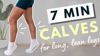 CALVES ONLY WORKOUT  for long lean amp toned legs 7 MIN [upl. by Eikcin626]